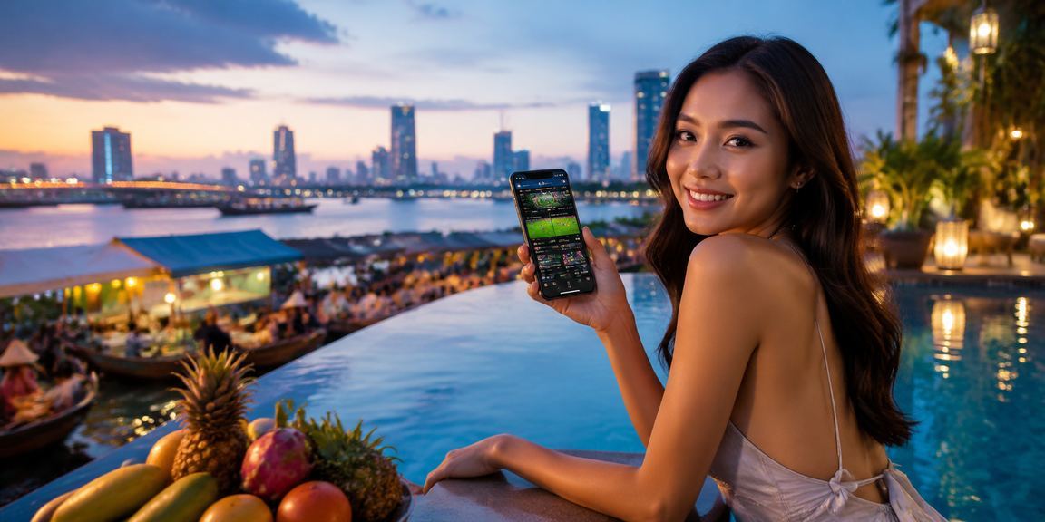 Người dùng theo dõi kèo cá cược thể thao tại Sài Gòn trên điện thoại di động